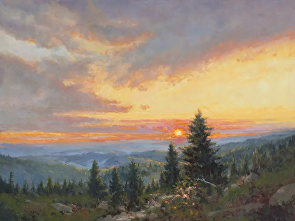 Love Song from the Mountains, oil painting by Jo Ridge Kelley