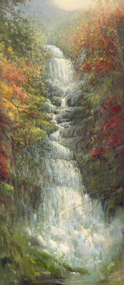 Waterfall sample painting, subject three